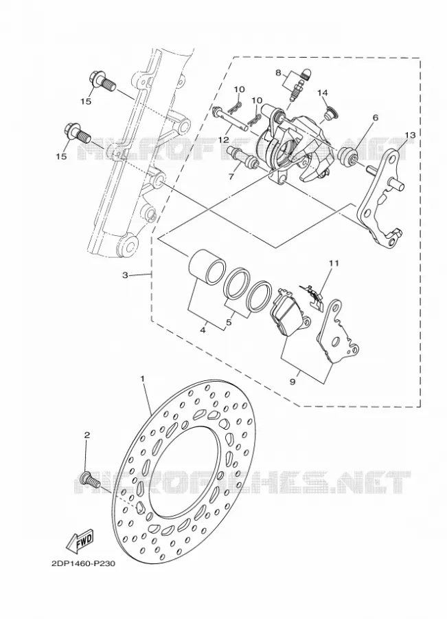 REMKLAUW VOOR Yamaha SCOOTER 150 2017 NMAX  GPD150-A