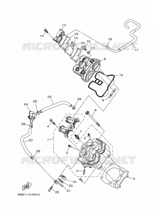 CILINDERKOP Yamaha SIDE BY SIDE 700 2017 WOLVERINE  YXE700E