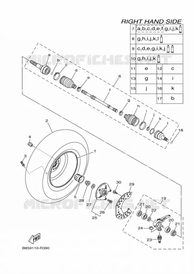 WIEL VOOR 2 Yamaha SIDE BY SIDE 700 2017 WOLVERINE  YXE700E