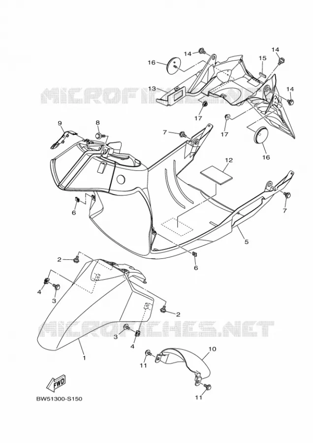 SPATBORD Yamaha SCOOTER 125 2017 DELIGHT  LTS125-C