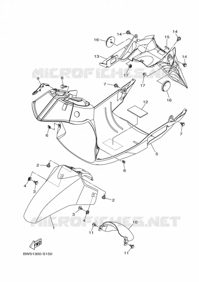 SPATBORD Yamaha SCOOTER 125 2017 FLIPPER  LTS125-C