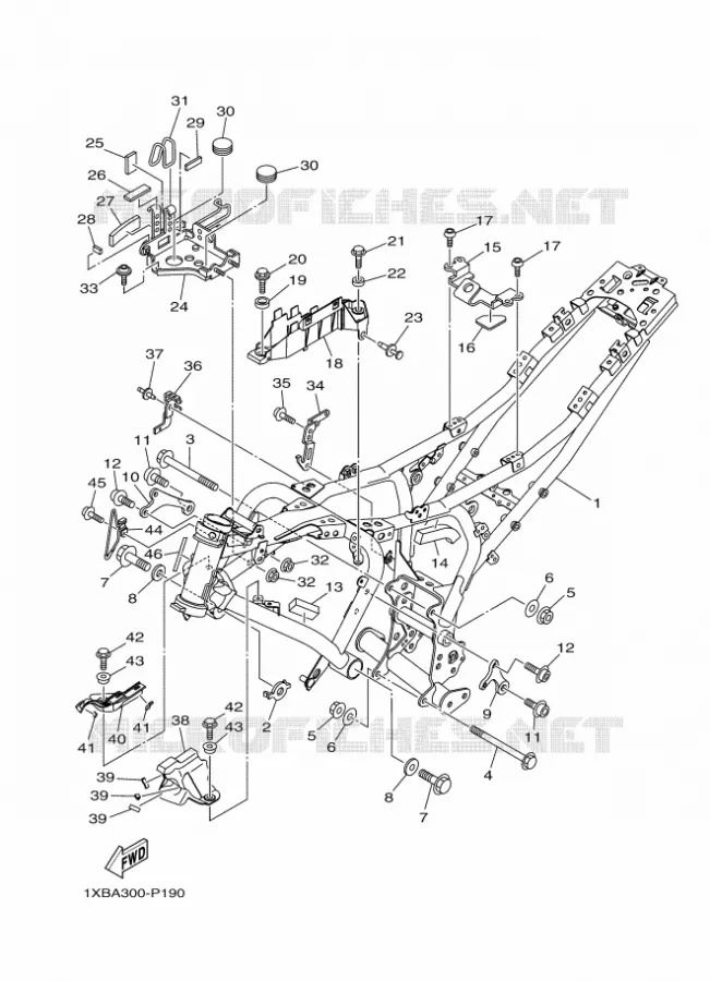 FRAME Yamaha MOTO 700 2016 MT  MT07A