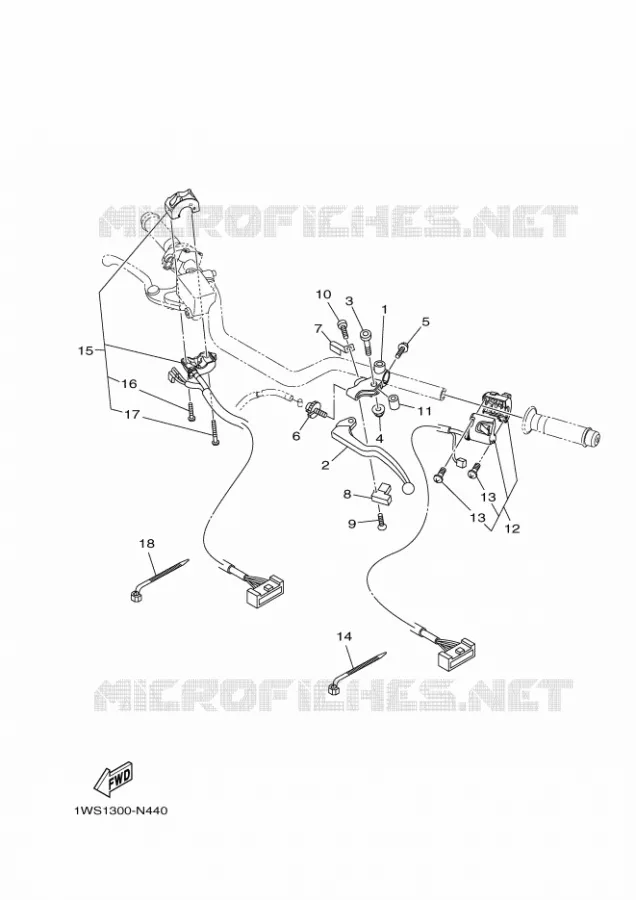 STUURSCHAKELAAR / HEVEL Yamaha MOTO 700 2016 MT  MT07A