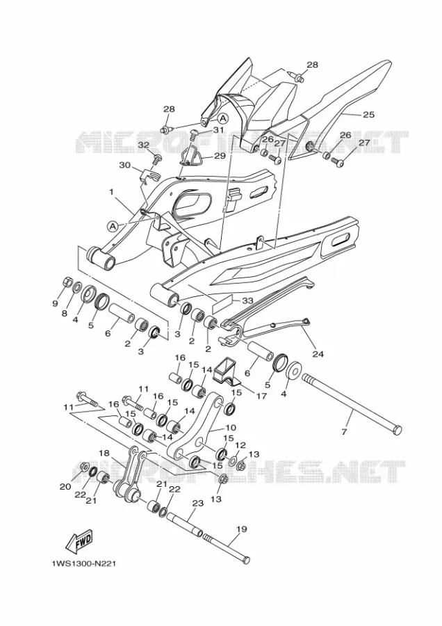 ACHTERBRUG Yamaha MOTO 700 2016 MT  MT07A