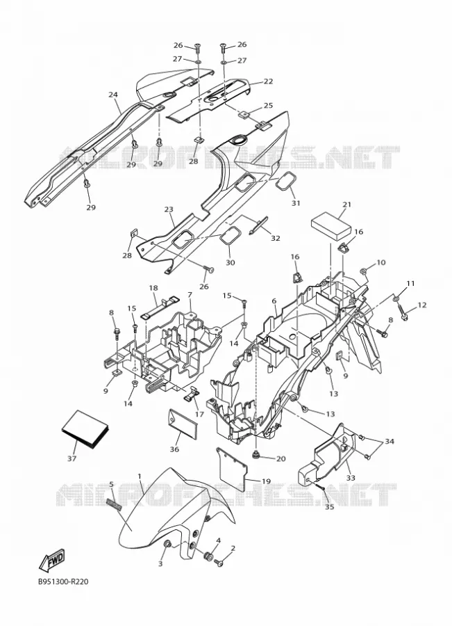 SPATBORD Yamaha MOTO 1300 2016 FJR  FJR 1300-AE