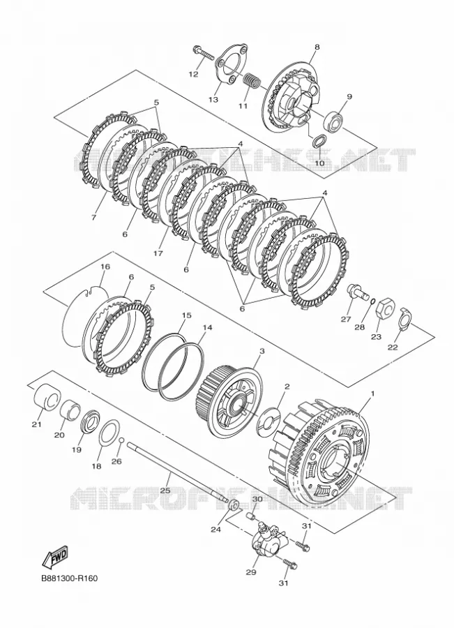 STARTMOTOR KOPPELINGS Yamaha MOTO 1300 2016 FJR  FJR 1300-AE