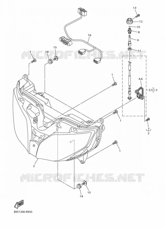 KOPLAMP Yamaha MOTO 1300 2016 FJR  FJR 1300-AE