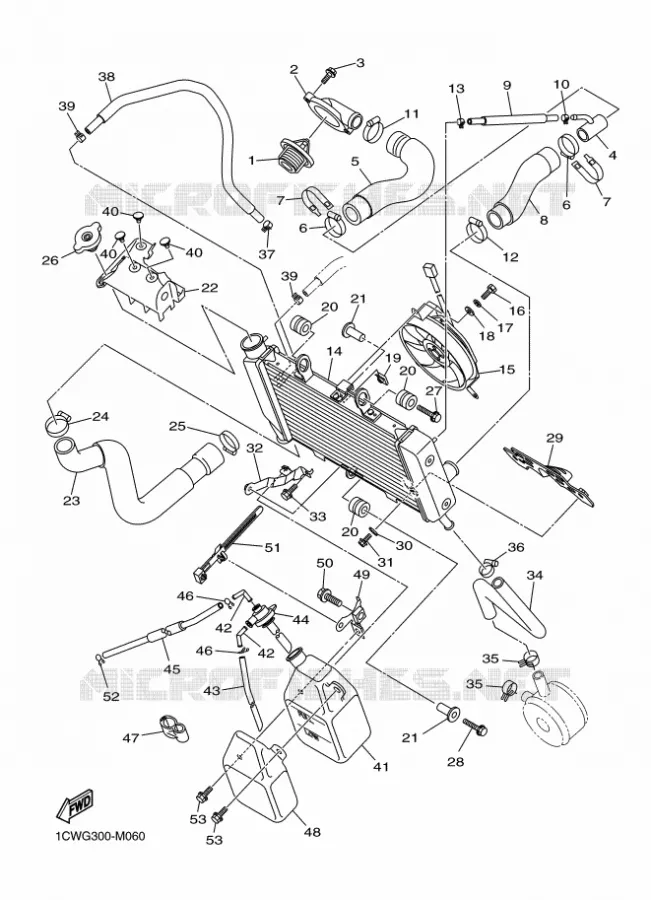 RADIATEUR / SLANG Yamaha MOTO 600 2016 XJ6 DIVERSION  XJ6F