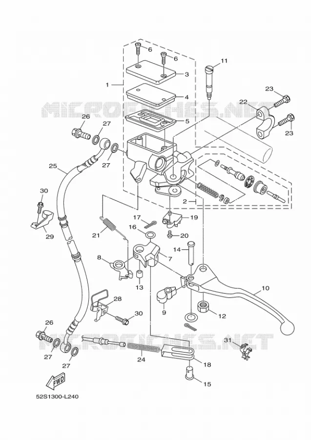 REMPOMP VOOR Yamaha SCOOTER 125 2017 XENTER  HW125