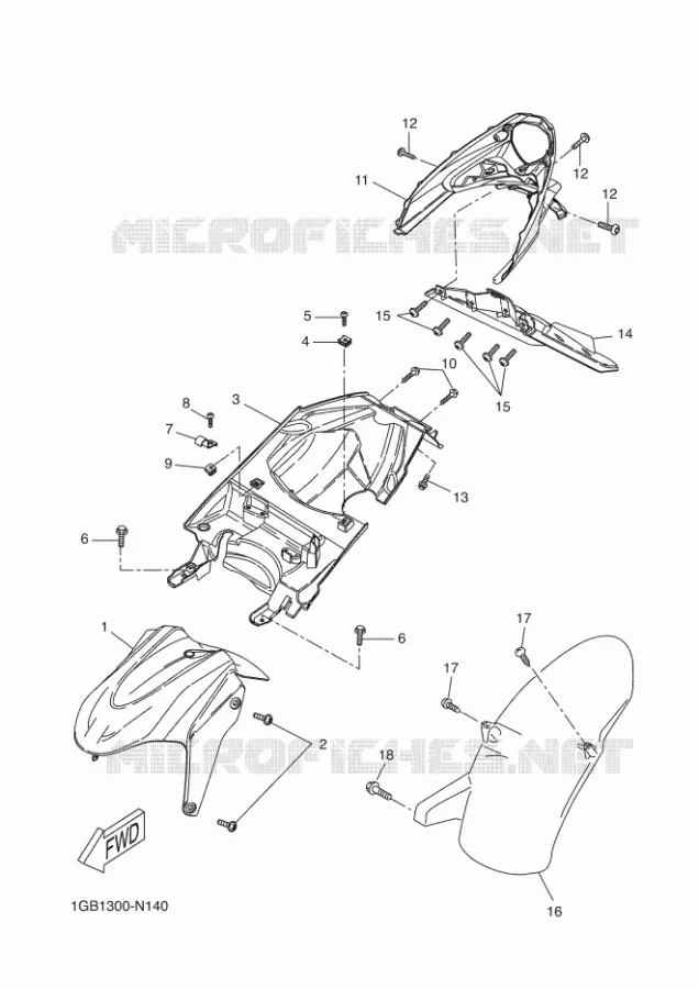 SPATBORD Yamaha SCOOTER 50 2016 AEROX 4  NS50F