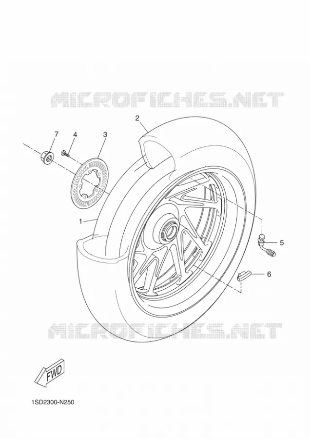 ACHTERWIEL Yamaha SCOOTER 400 2017 XMAX  YP400RA