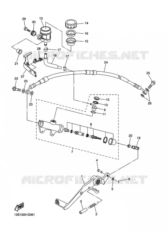 REMPOMP ACHTER Yamaha MOTO 600 2008 R6  YZF-R6