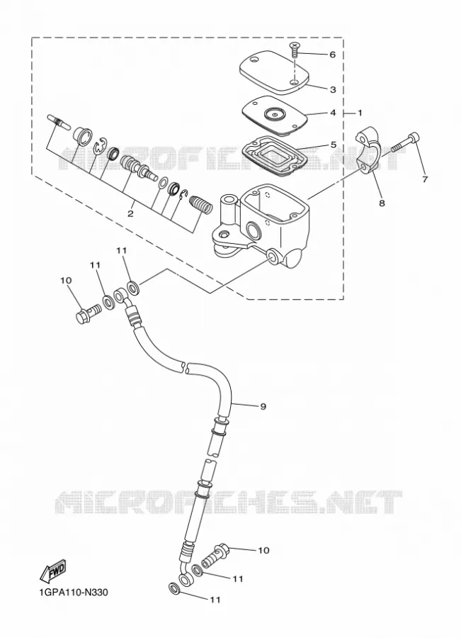 REMPOMP VOOR Yamaha MOTO 1300 2014 XVS  XVS1300CU