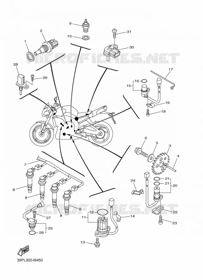 ELECTRISCH 1 Yamaha MOTO 800 2014 FZ8  FZ8-N