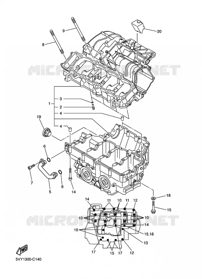 CARTERDELEN Yamaha MOTO 800 2014 FZ8  FZ8-N