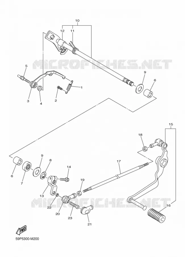 SCHAKEL STANG / PEDAAL Yamaha MOTO 800 2014 FZ8  FZ8-N