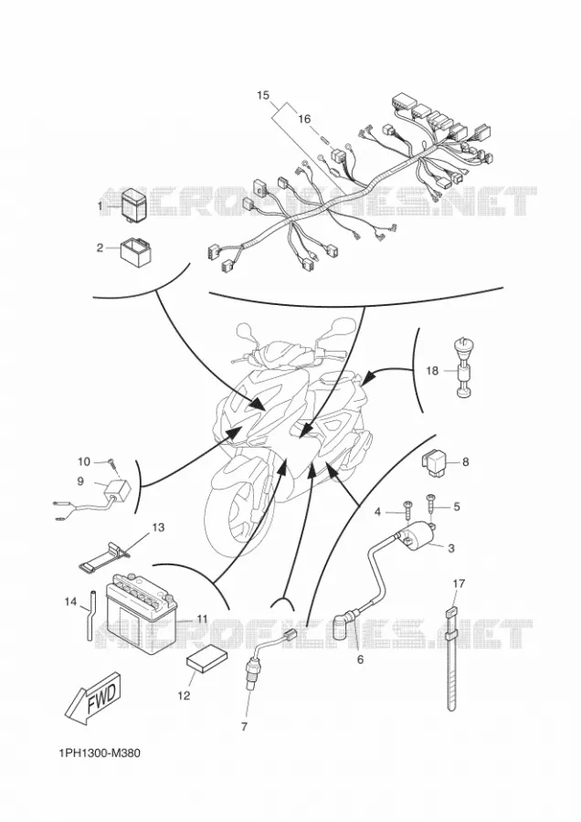 ELECTRISCH 2 Yamaha SCOOTER 50 2016 AEROX  NS50