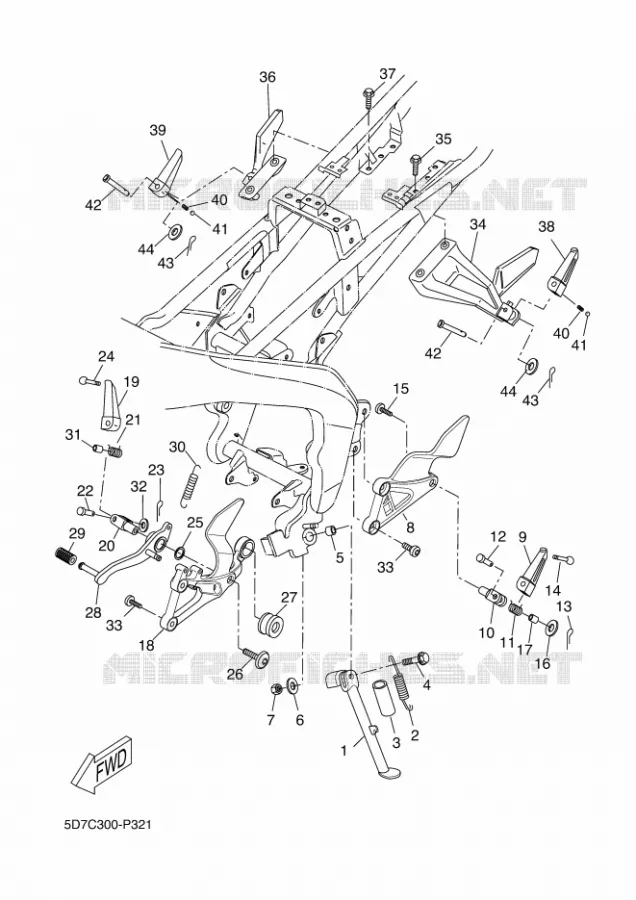 STANDAARD / VOETSTEUN Yamaha MOTO 125 2015 MT  MT125