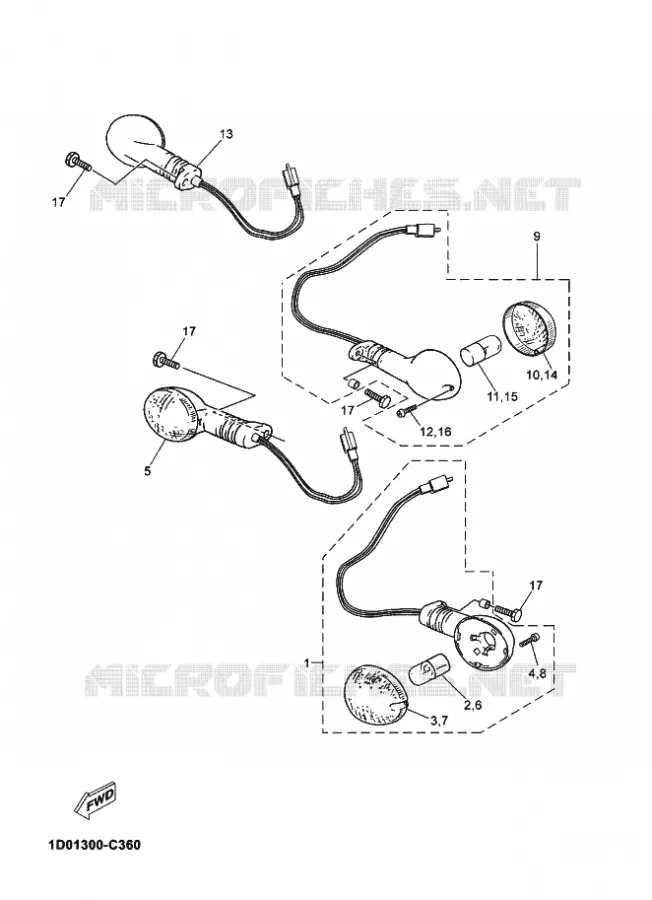 KNIPPERLICHT Yamaha MOTO 125 2005 DTRE  DT125RE