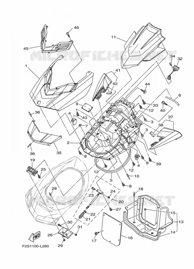 ENGINE HATCH 2 Yamaha WAVERUNNER 1800 2015 FX  FB1800-P