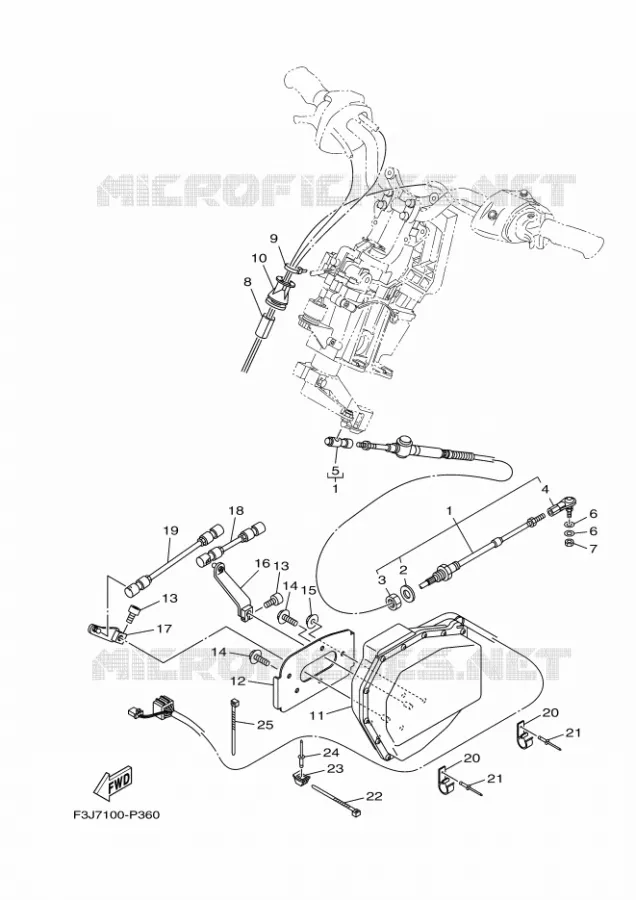 KABEL Yamaha WAVERUNNER 1800 2015 FX  FB1800-P