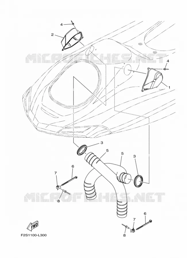 VENTILATION Yamaha WAVERUNNER 1800 2015 FX  FB1800-P