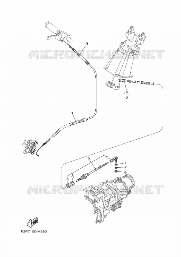 KABEL Yamaha WAVERUNNER 1100 2015 V1  VX1100E-P