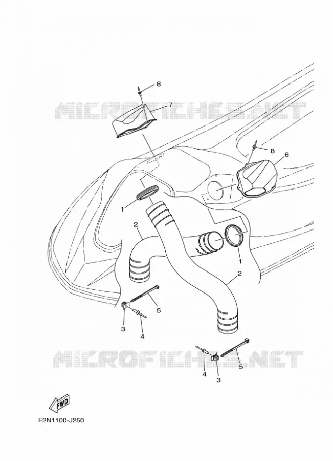 VENTILATION Yamaha WAVERUNNER 1100 2015 V1  VX1100E-P