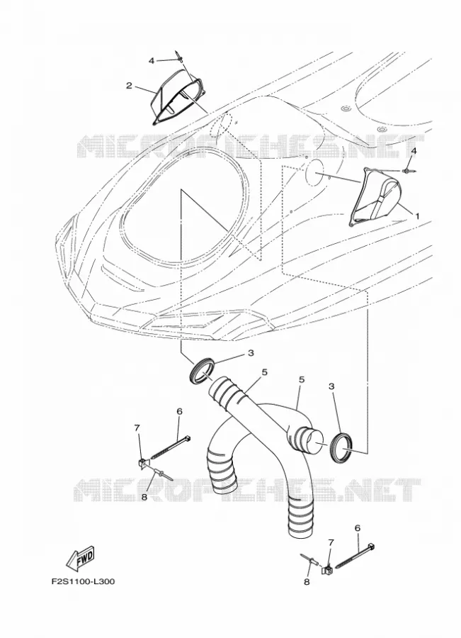 VENTILATION Yamaha WAVERUNNER 1800 2015 FX  FB1800-P