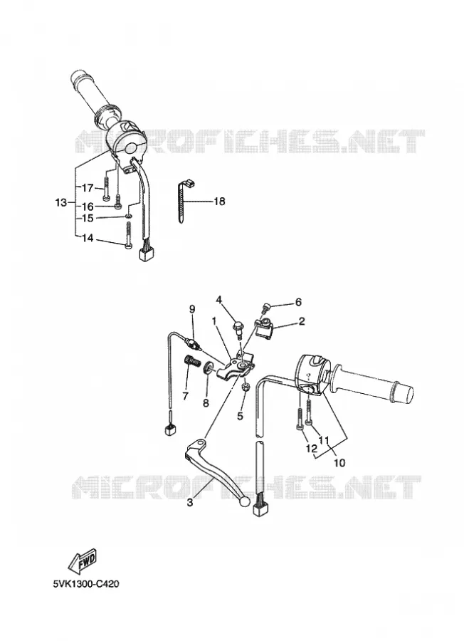 STUURSCHAKELAAR / HEVEL Yamaha MOTO 660 2010 XTX  XT660X