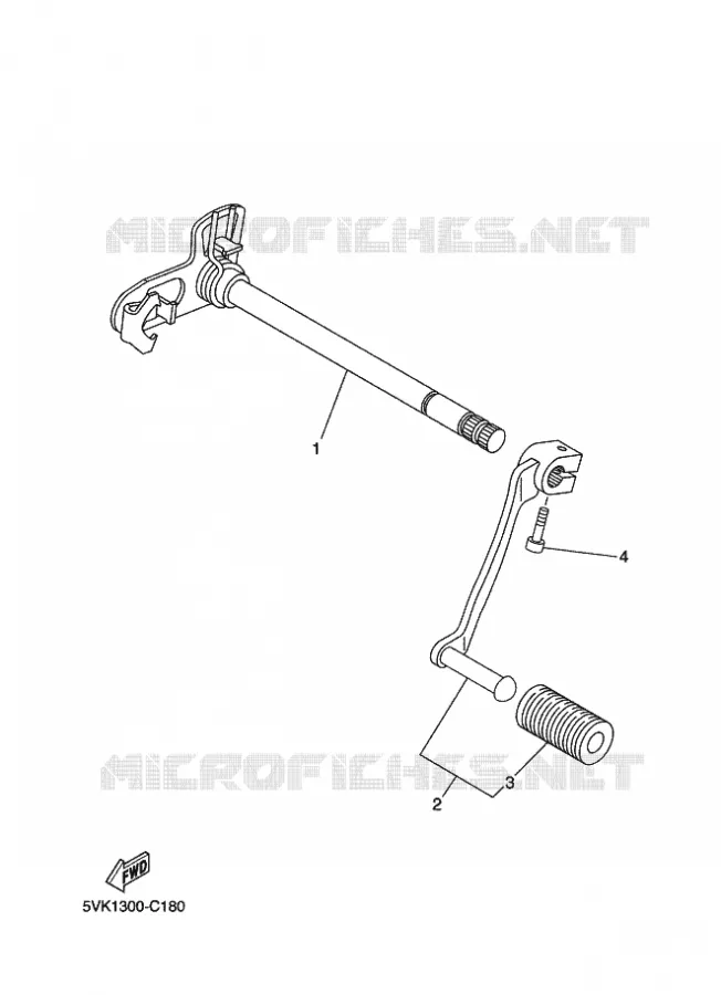 SCHAKEL STANG / PEDAAL Yamaha MOTO 660 2010 XTR  XT660R
