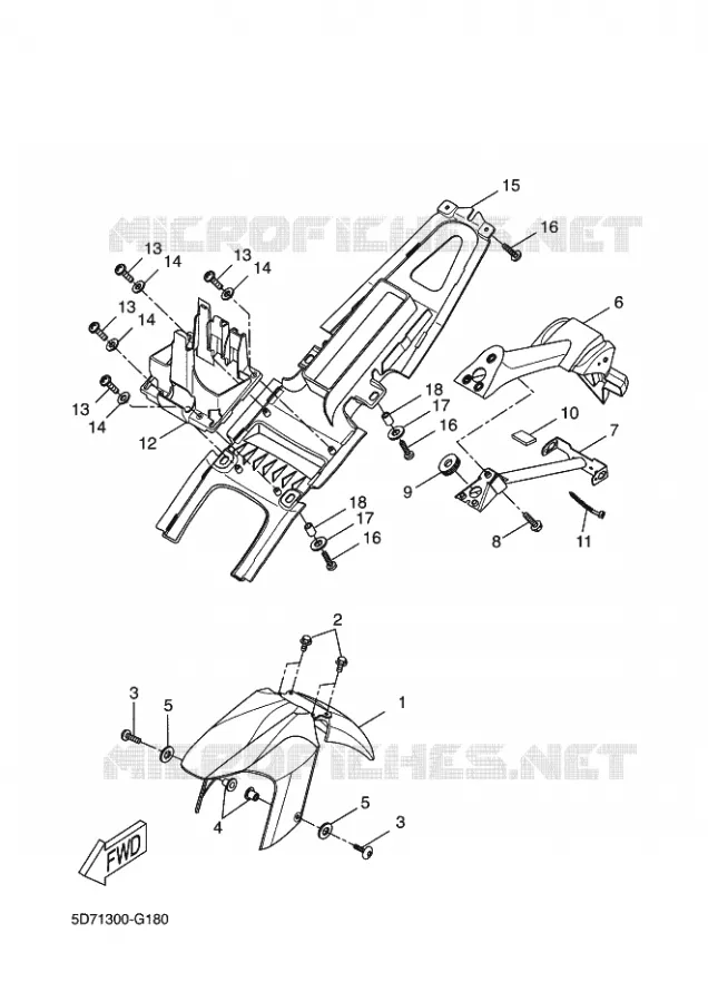 SPATBORD Yamaha MOTO 125 2010 YZF-R125  YZF-R125