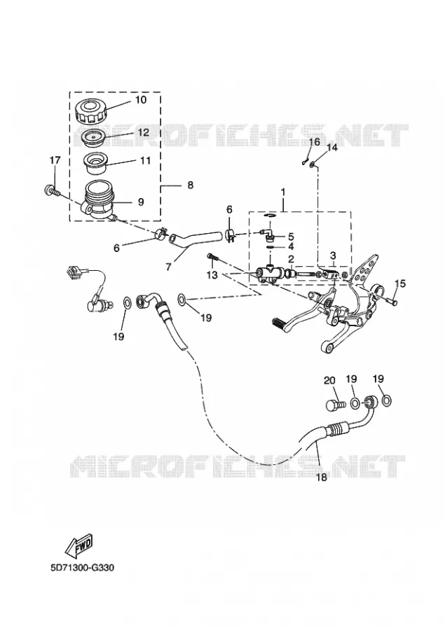 REMPOMP ACHTER Yamaha MOTO 125 2010 YZF-R125  YZF-R125