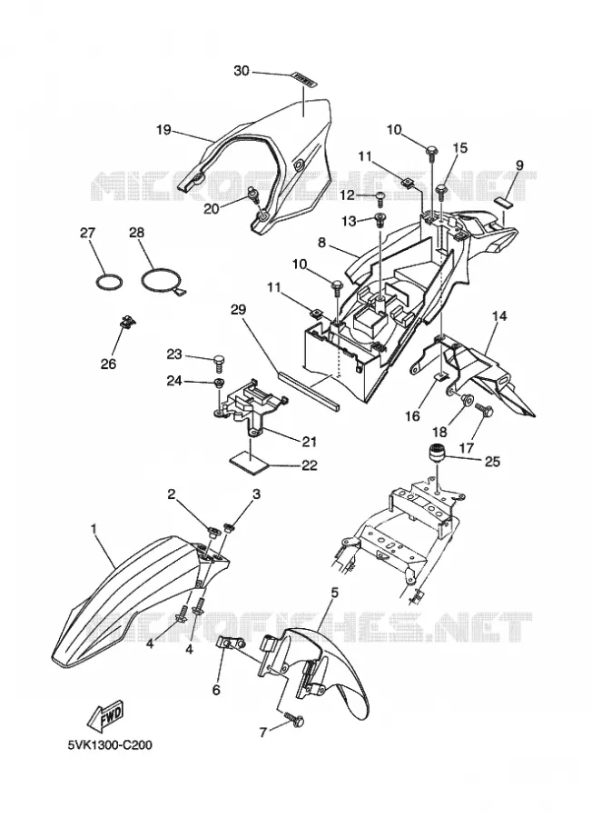 SPATBORD Yamaha MOTO 660 2010 XTR  XT660R
