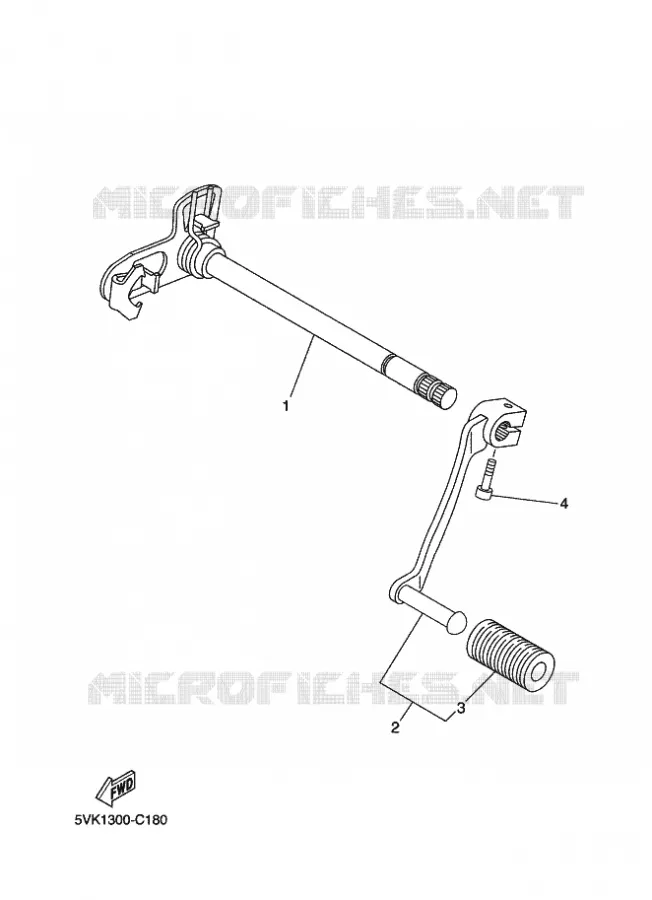 SCHAKEL STANG / PEDAAL Yamaha MOTO 660 2010 XTR  XT660R