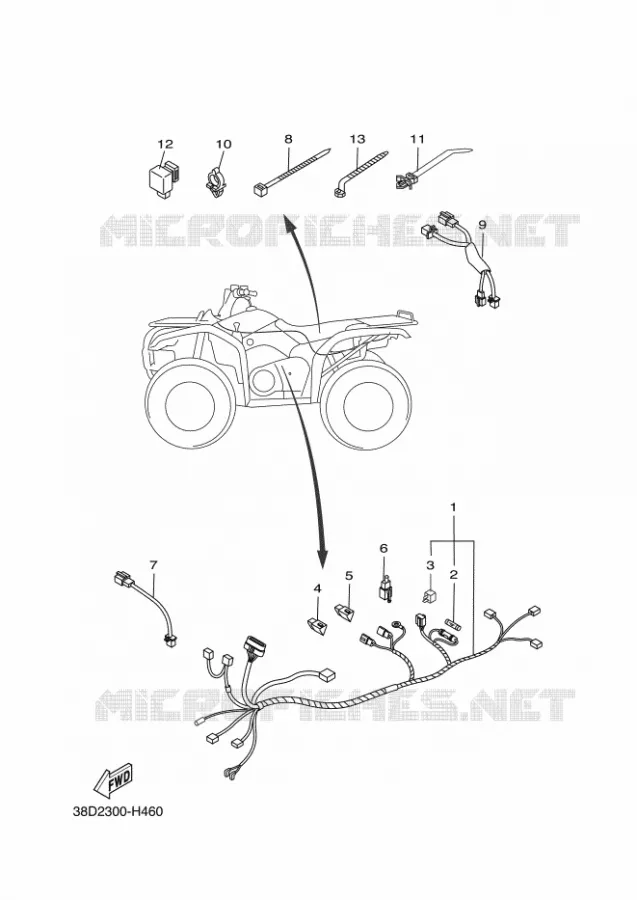 ELECTRISCH 2 Yamaha QUAD 350 2010 GRIZZLY 2WD  YFM350A