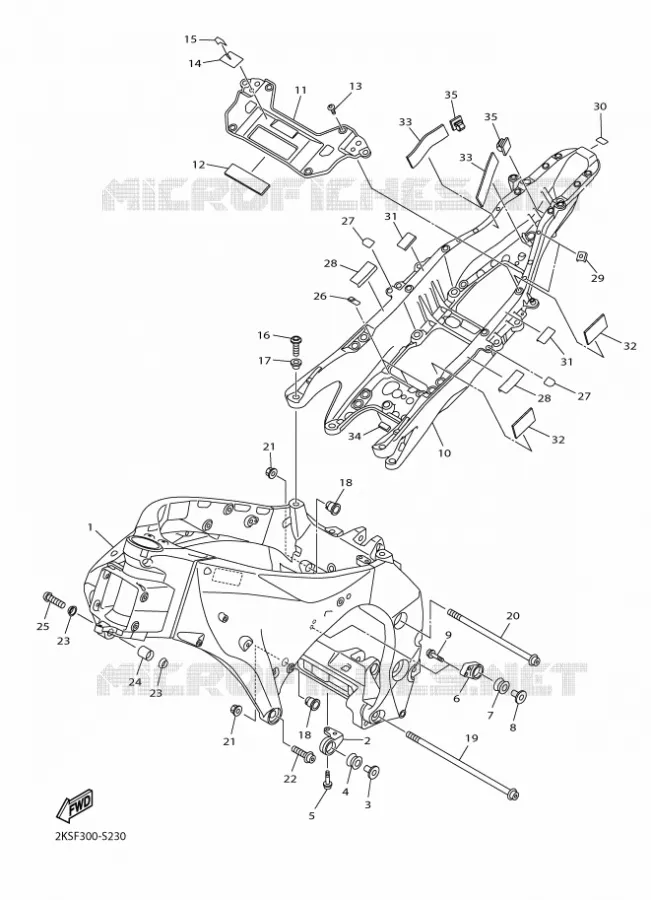 FRAME Yamaha MOTO 1000 2018 R1M  YZF-R1M