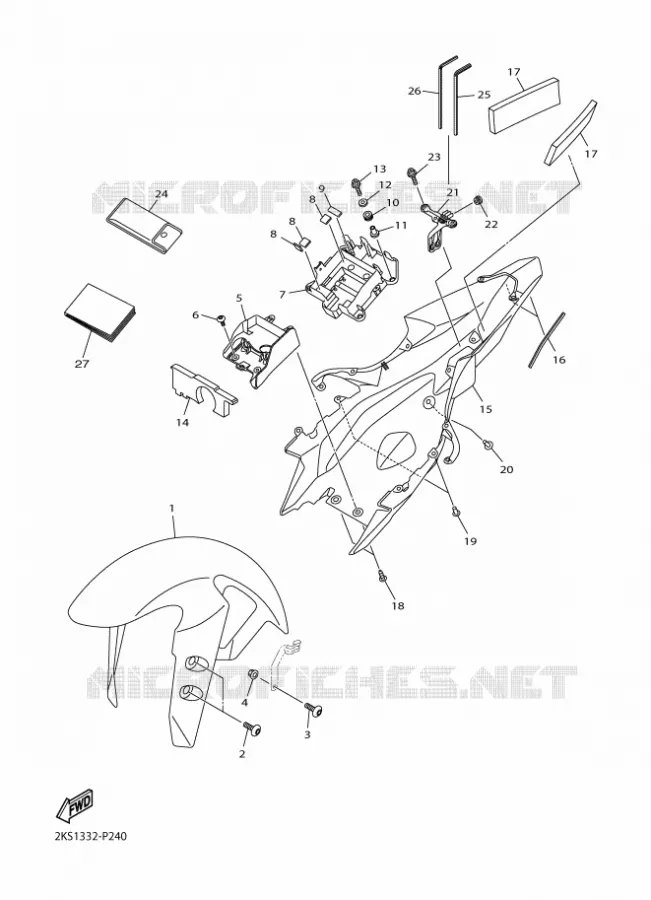 SPATBORD Yamaha MOTO 1000 2018 R1M  YZF-R1M