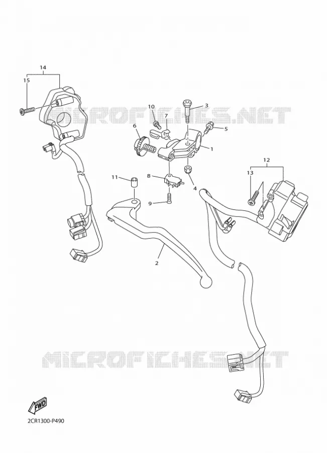 STUURSCHAKELAAR / HEVEL Yamaha MOTO 1000 2018 R1M  YZF-R1M