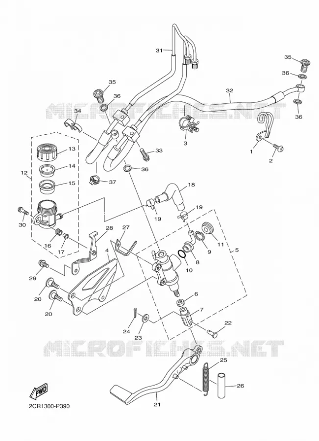 REMPOMP ACHTER Yamaha MOTO 1000 2018 R1M  YZF-R1M
