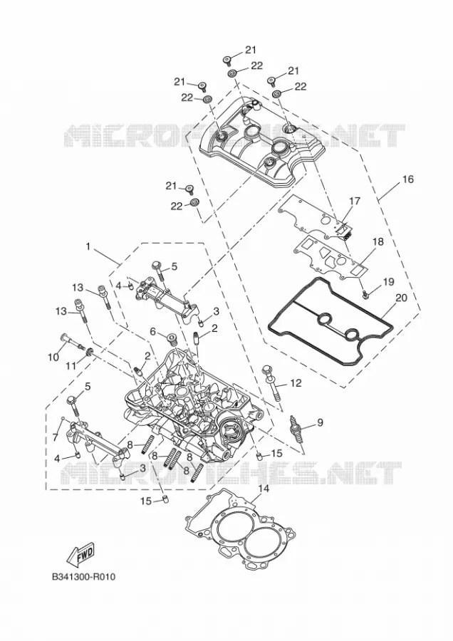 CILINDERKOP Yamaha MOTO 700 2018 TRACER  MTT690-A