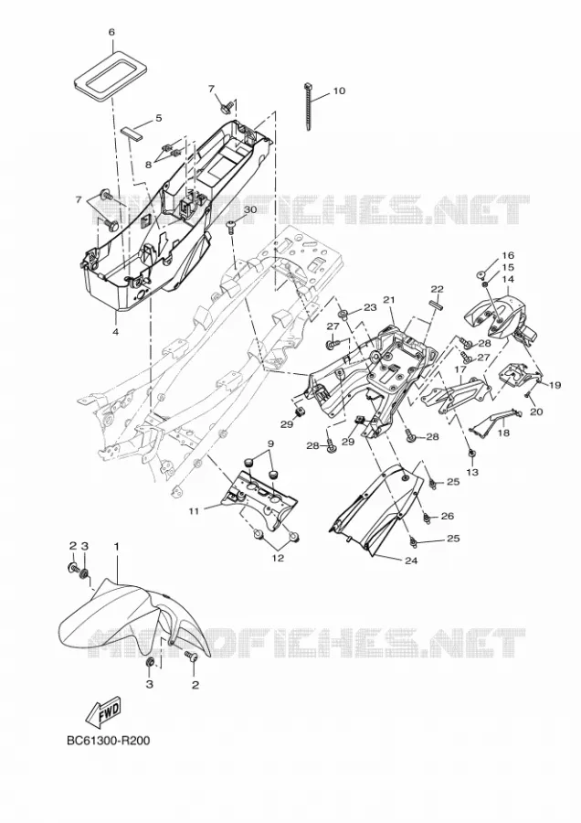 SPATBORD Yamaha MOTO 700 2018 TRACER  MTT690-A