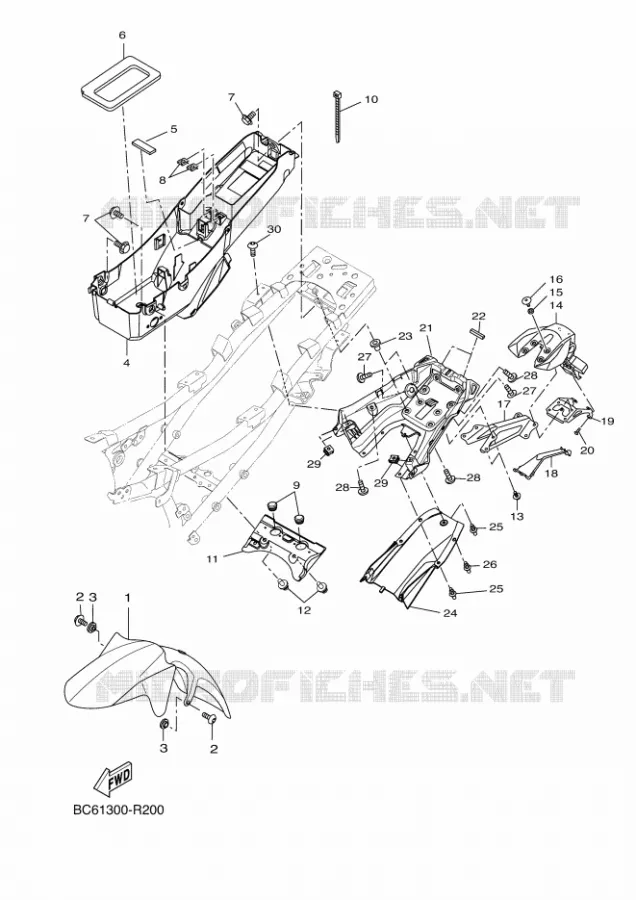 SPATBORD Yamaha MOTO 700 2018 TRACER 35KW  MTT690-U