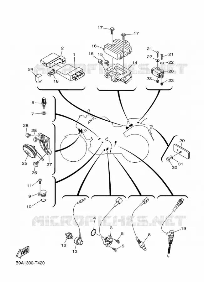 ELECTRISCH 2 Yamaha MOTO 250 2018 MT  MTN250-A