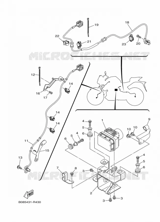 ELECTRISCH 3 Yamaha MOTO 250 2018 MT  MTN250-A