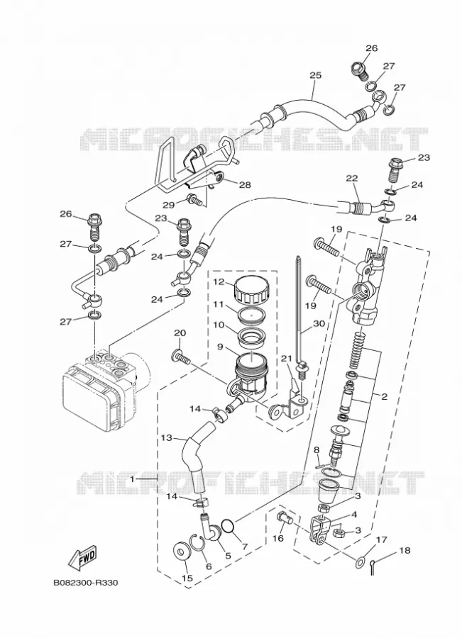 REMPOMP ACHTER Yamaha MOTO 250 2018 MT  MTN250-A