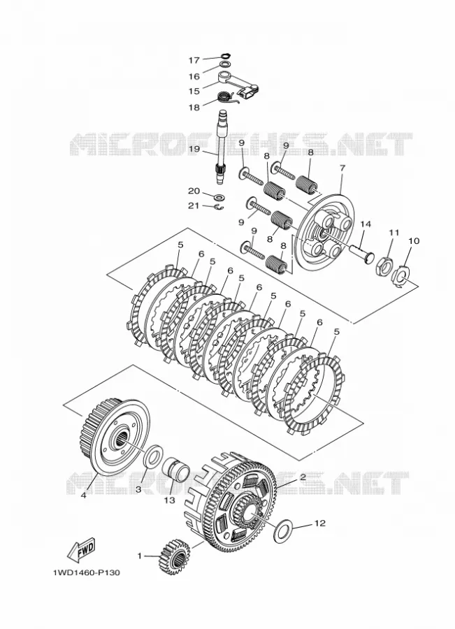 STARTMOTOR KOPPELINGS Yamaha MOTO 250 2018 MT  MTN250-A