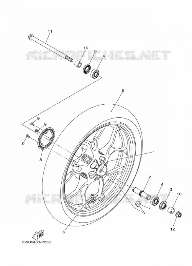 VOORWIEL Yamaha MOTO 250 2018 MT  MTN250-A