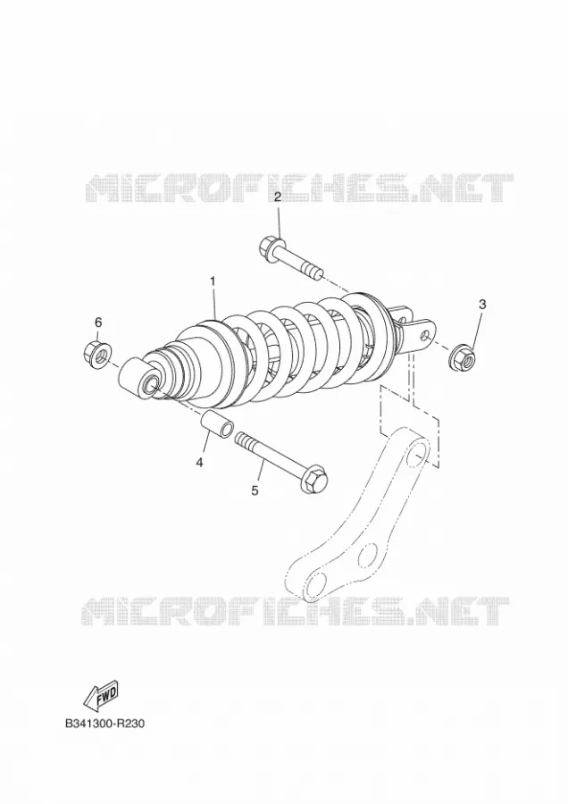 ACHTER SCHOKBREKER Yamaha MOTO 700 2018 XSR  MTM690