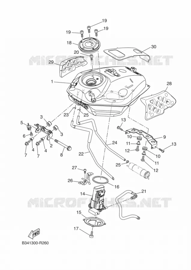 BENZINE TANK Yamaha MOTO 700 2018 XSR  MTM690